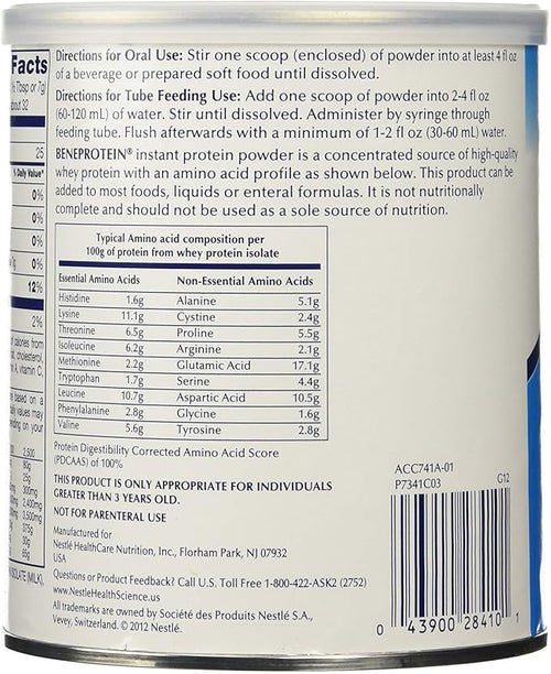 AliMed Protein Supplement Beneprotein Unflavored 8 oz. Can Powder Qty : 6 per Case