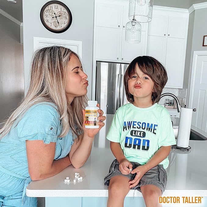 NuBest Doctor Taller Kids with Multivitamins Multimineral Calcium Chewable Tablets Calcium Supplement for Kids Ages 2 to 9 - Grape Flavor - Helps Kids Healthy - 12 Pack