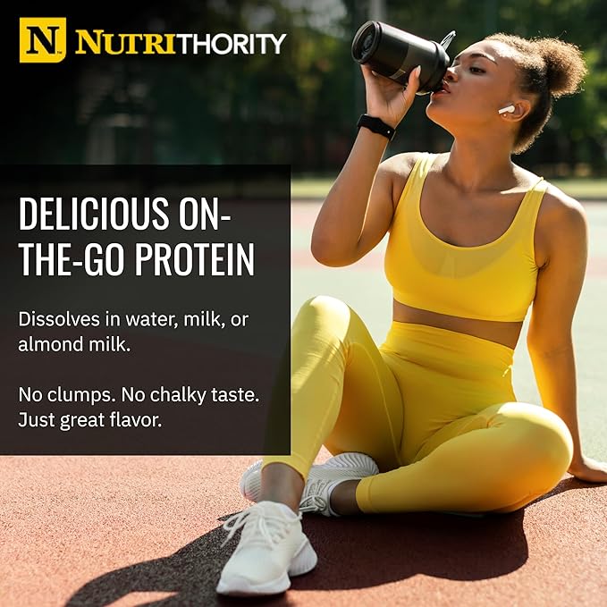 Nutrithority - Isothority Isolated Whey Protein Powder with Ultra-Absorbable Protein &amp BCAAs to Build Muscle and Accelerate Recovery Keto Friendly Low Carbs Gluten Free (Whipped Cream Strawberr