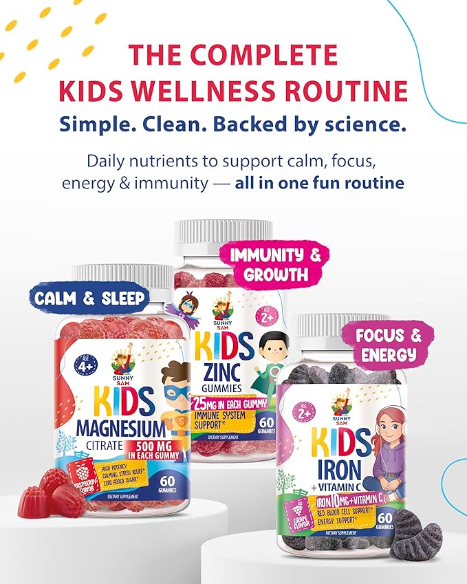 Magnesium Gummies for Kids &amp Adults - 100mg - Calm Magnesium Chews - Magnesium Citrate Chewable Supplement for Mood &amp Muscle Support - Citrato de Magnesio para Niños - 90 Gummies