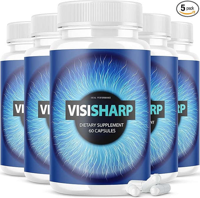 (5 Pack) Visisharp Advanced Eye Health Formula for Eyes Pills Visi Sharp Supplement (300 Capsules)