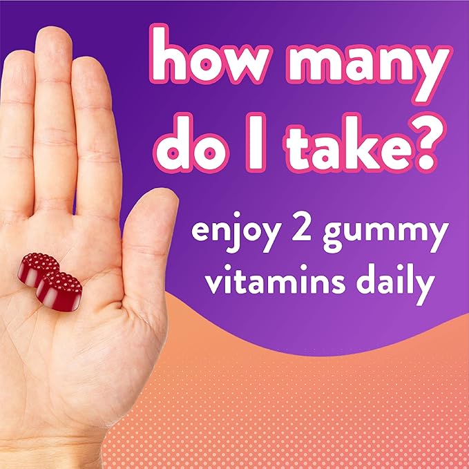 Vitafusion Gorgeous Hair Skin &amp Nails Multivitamin Plus Biotin Vitamin B12 Cherry Gummies for Energy Metabolism Support 135ct &amp 90ct
