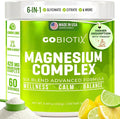 GoBiotix Magnesium Glycinate Powder – Cortisol Supplements for Women and Men – High Absorption Magnesium Complex Calm Supplement with Citrate Malate – Sugar Free – 420 mg 60 Servings - Lemon Lime