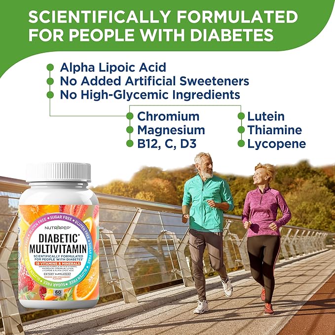 Premium Multivitamin Chewable Gummies for Women &amp Men - Sugar-Free &amp Gluten Free Supplement Vitamins - Calcium Magnesium Zinc Manganese Thiamine Biotin…