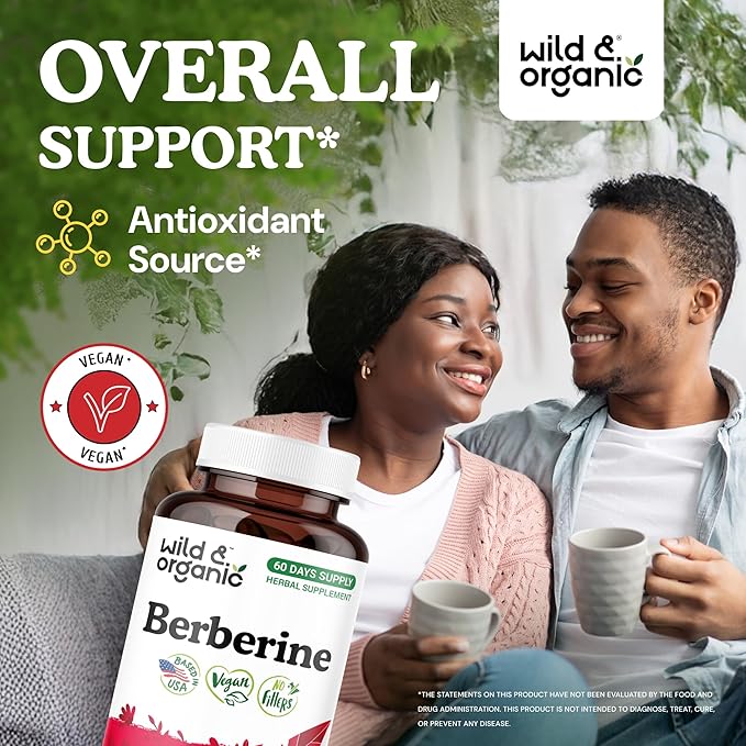 Wild &amp Organic Inulin 120 Capsules &amp Berberine 120 Capsules