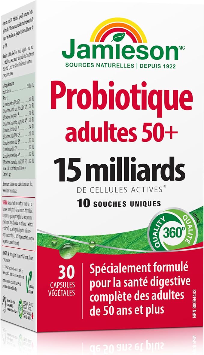 Jamieson Adult 50+ Probiotic Complex 15 Billion 30 vegi caps
