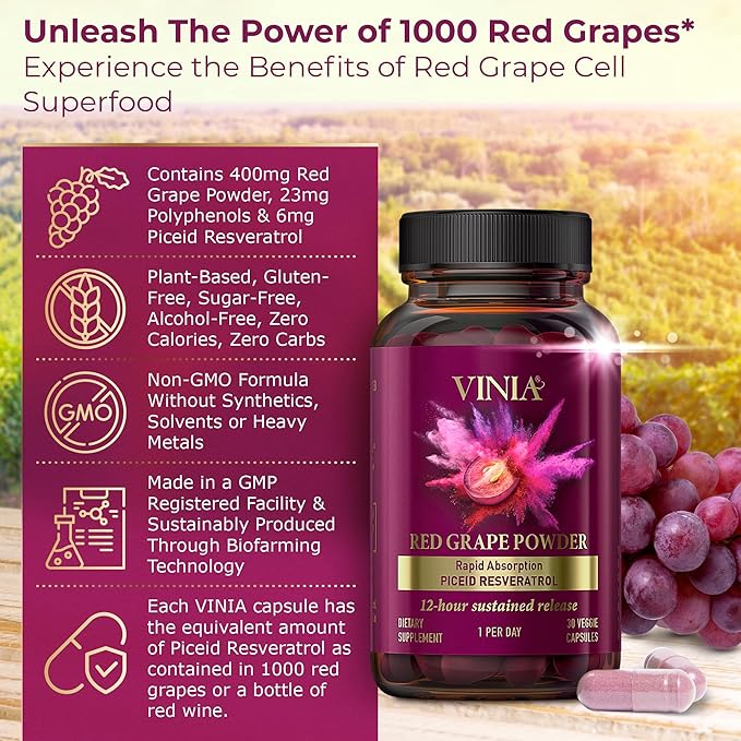 VINIA Blood Flow Supplement Super Bundle. 90 Day Supply for Best Results as Shown on Clinical Trials.