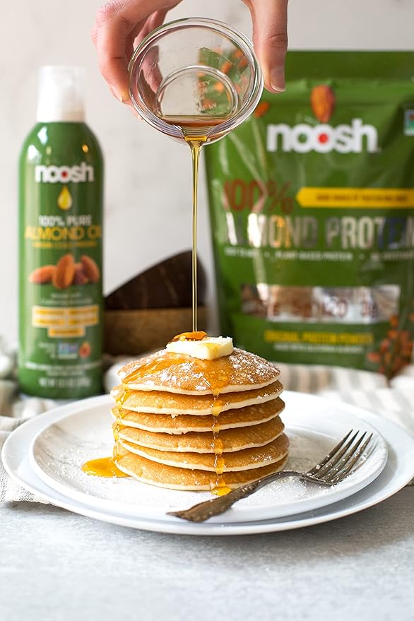 NOOSH Plant Based Almond Protein Powder Unflavored 35 Gram - Vegan All Natural Ingredients Non-GMO Gluten Free Kosher Peanut Free Soy Free Dairy Free (Unflavored)
