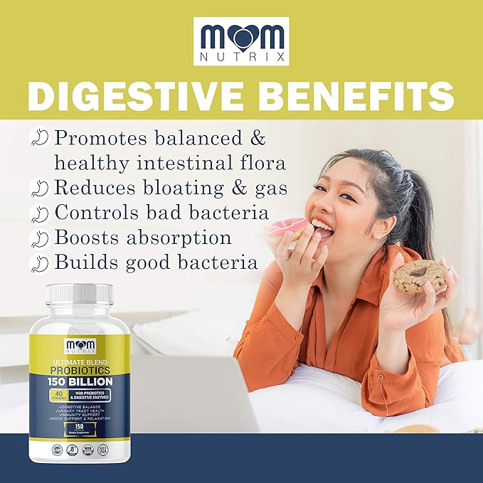 Probiotics 150 Billion CFU - 40 Strain Probiotics for Women Men and Adults - Shelf Stable Probiotic with Organic Prebiotic - Acidophilus Probiotic - 150 Capsules - Made in USA