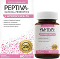 Peptiva Probiotics for Women's Health - Women's Probiotic and Digestive Support 25 Billion CFU Multi-Strain Probiotic Lactobacillus Acidophilus Bifidobacterium - 60 Vegetarian Capsules