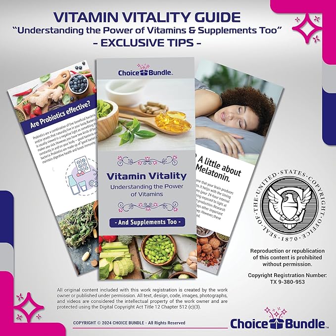 Choice Bundle Spring Valley Biotin Softgels 1000mcg Dietary Supplement for Hair Skin Nail Health 150 Ct 2 pk (300 Total) + Vitamin Guide &amp Pill Container (4 Items)!