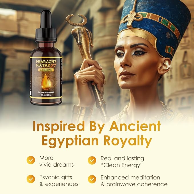 Ultra-Pure 99.9% Liquid Gold - 24K Monoatomic Gold Ormus - Third Eye Awakening Pineal Gland Decalcification Awaken DNA Unlock Light Speed Manifestation - Pharaoh's Nectar XT 3 Pack
