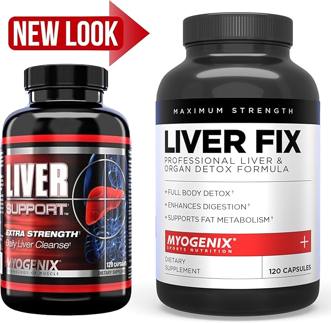 Myogenix Liver Support Supplement &amp Myolean Vanilla Whey Protein – Advanced Liver Health &amp Muscle Recovery with 40g High-Protein Whey – Support Detox Growth &amp Performance
