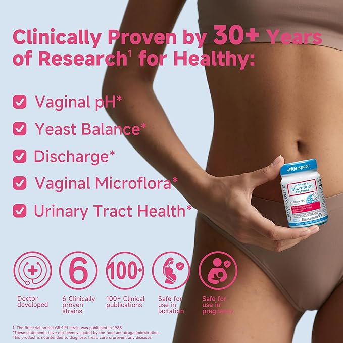 Life-Space - Probiotics for Women + Skin Probiotic Clinically Validated Support Boost Women's Health and Acne Relief + Skin Rebalance + Skin Smoother + Deep Nourishment