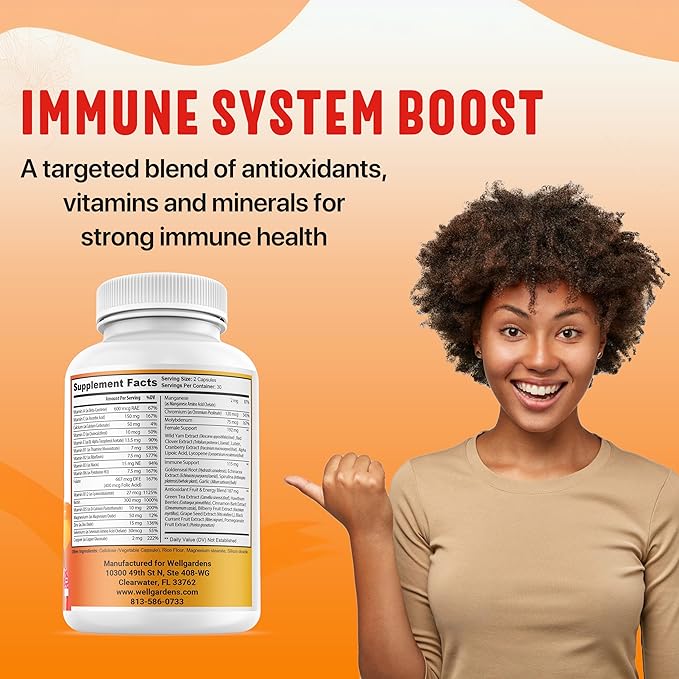 100% Pure Womens Multivitamin for Hair Growth + Complete Vitamins for Women – Biotin Zinc Antioxidants – Supports Skin Energy Immune Health – Made in USA – 60 Capsules (Pack of 2)