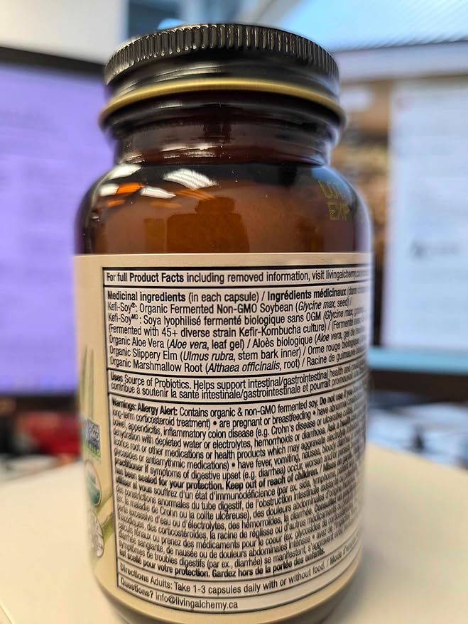 Your Flora Probiotic Terrain – Non-GMO Probiotics with Fermented Soybean Aloe Vera &amp Slippery Elm for Gut Balance &amp Digestion – Prebiotics Postbiotics Digestive Enzymes – Living Alchemy 6