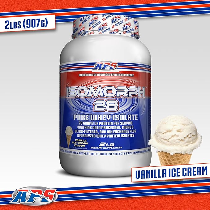 APS Nutrition Isomorph Protein Powder Supplement | Whey Protein Isolate | Ultra- Filtered | 28g Protein | Vanilla Ice Cream 2 Pound (Pack of 1)