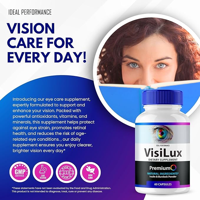 Visilux Eye Health Supplements Capsules Visilux Vitamins Pills - Maximum Strength Visilux All Natural Eye Multivitamin Visilux Eye Health Multivitamin Visi Lux Eye Capsules Reviews (3 Pack)