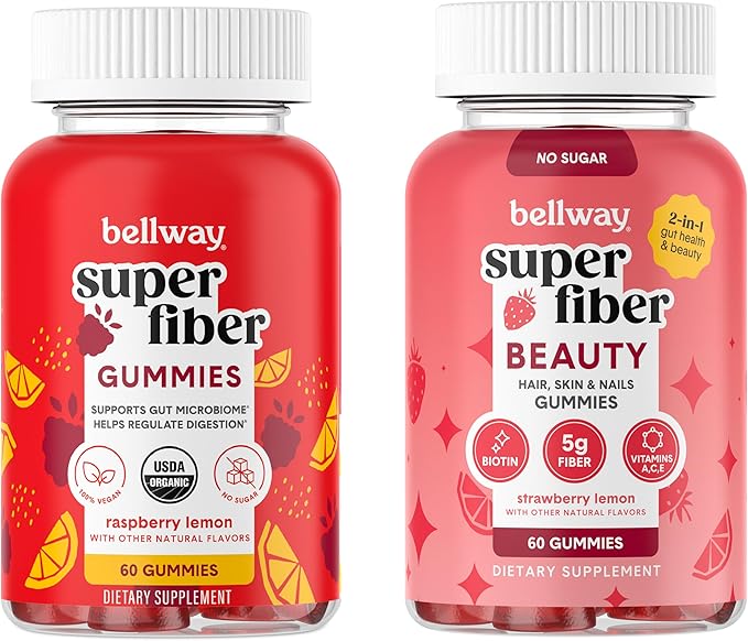 Bellway Super Fiber Gummies Beauty Gummies Bundle