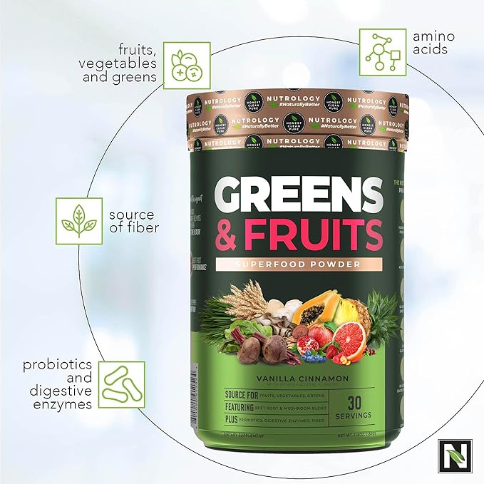 Nutrology TRIPACT Protein Powder 7-in-1 Meal Replacement Shake Creamy Chocolate (40 Servings) Greens &amp Fruits Powder-Naturally Sourced Superfood Vanilla Cinnamon (30 Servings)