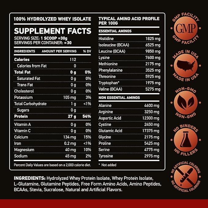 Hydrolyzed Whey Protein Isolate 2 lbs (Vanilla Deluxe)