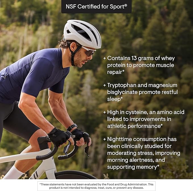 THORNE - RecoveryPro - Whey Protein Powder with Magnesium GABA &amp L-Tryptophan - Supports Restful Sleep Stress Management &amp Muscle Recovery* - NSF Certified for Sport - Gluten-Free - 12 Servi