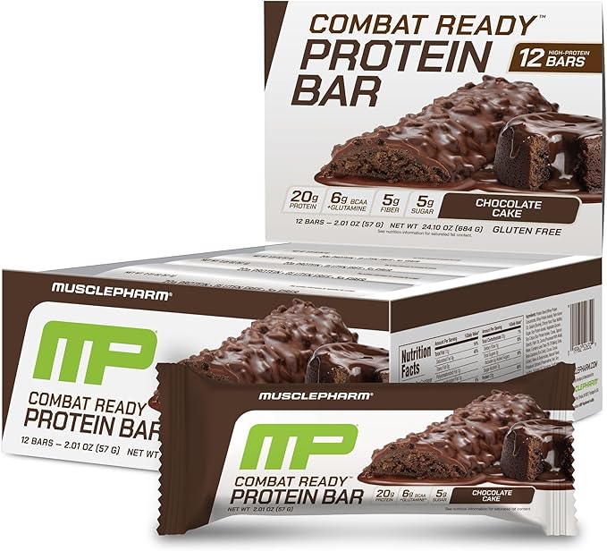 Muscle Pharm Combat Protein 4lb Chocolate Milk and Combat Sport Bars Chocolate Cake