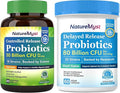 Probiotics 80 Billion + 50 Billion Bundle 25 &amp 18 Strains with Prebiotics Gut &amp Immune Health Shelf Stable Non-GMO Made in USA 120 Capsules