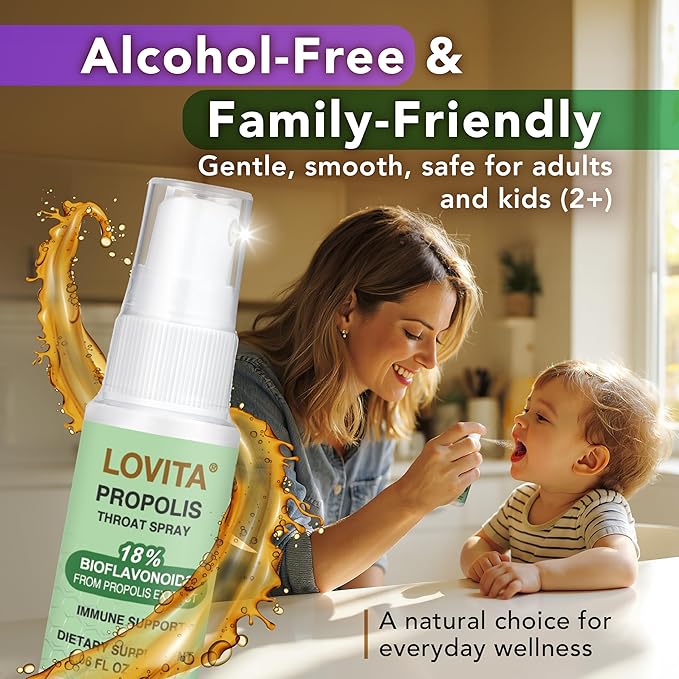 LOVITA 9-Pack Ultimate Trio Bundle - 3 Propolis Drops 3 Sprays &amp 3 Echinacea Max Strength Seasonal Care (9 Pc)