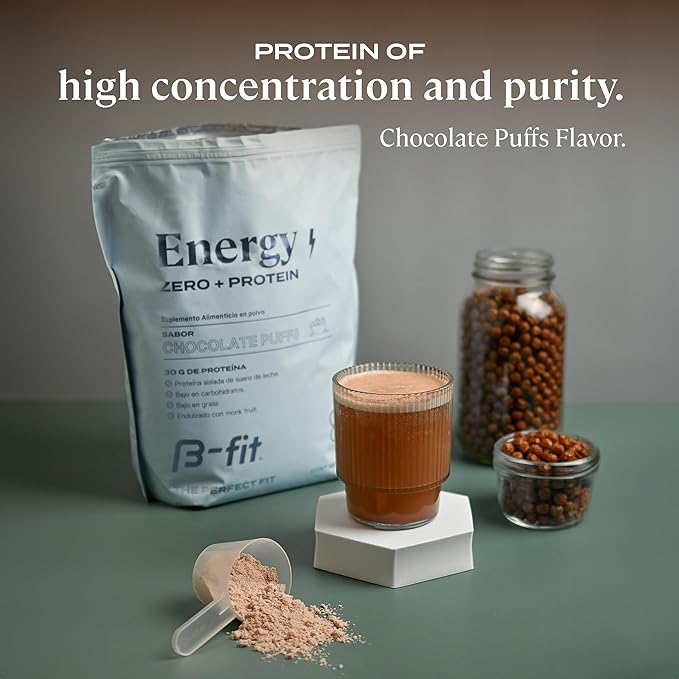 Whey Zero Protein Powder Chocolate Puffs Flavor High Purity Isolate with Amino Acids Low Carb and Low Fat 17 Servings 600g