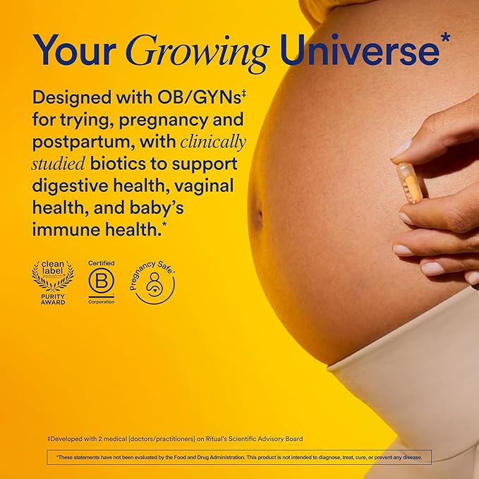 Ritual Natalbiotic Microbiome Support* Biotics for Mom &amp Baby Formulated to Support Digestive Health Vaginal Health and Baby’s Immune Health* Designed with OB/GYNs* Non-GMO Vegan 30 Days