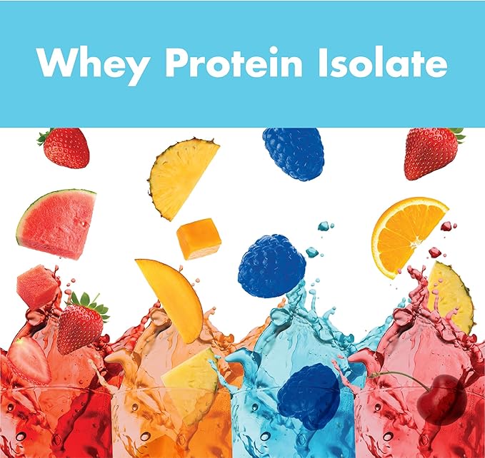 NutraOne Clear Whey Protein Powder Drink Mix Naturally Flavored Clear Protein Drink 20g of Protein Zero Sugar (Strawberry Watermelon - 30 Servings)