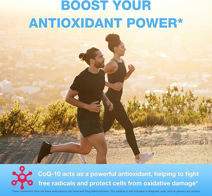Vitamin World CoQ10 200 mg Softgels Coenzyme Q10 Supplements for Antioxidant Support Heart Health &amp Energy Production Gluten Free 120 Rapid Release Softgels
