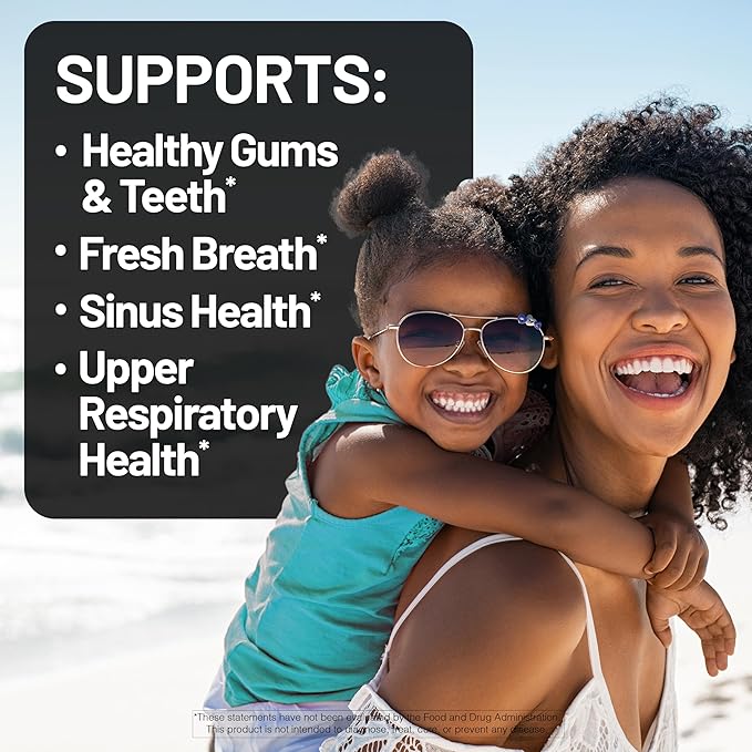 NatureWise Oral Probiotics for Mouth Bad Breath-Chewable Sugar-Free Mint-Lactobacillus reuteri Chewable-Oral Probiotics for Kids&ampAdults-Non-GMO USA Manufactured-[60-Day Supply]60 Count (Pack of 2