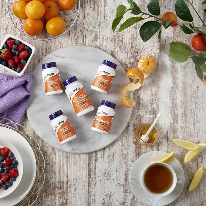 NOW Foods SupplementsProbiotic-10™50 Billionwith 10 Probiotic StrainsStrain Verified50 Veg Capsules(Pack of 2)