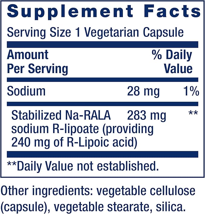 Life Extension Super R-Lipoic Acid – Healthy Aging oxidative Stress Defense – with 240 mg of Active R-Form of R-Lipoic Acid – Gluten-Free – Non-GMO – Vegetarian – 60 Capsules (2 Pack)
