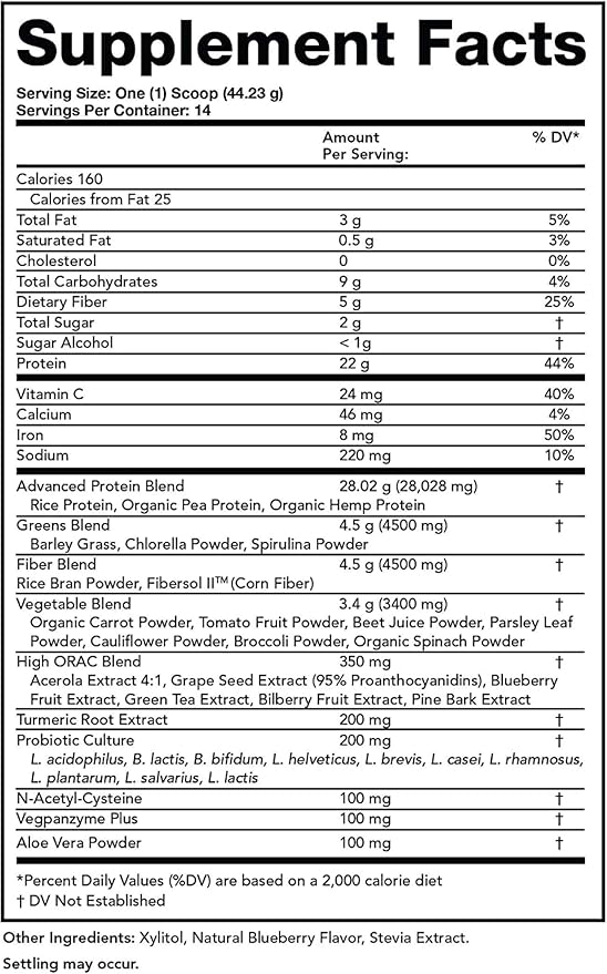 Olympian Labs Ultimate Greens Protein 8 in 1. Plant Protein Greens &amp Veggies Fiber Probiotics Antioxidants &amp Enzymes