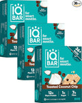IQBAR Clean Plant Protein Bars - Toasted Coconut Chip - 36 Count - Keto Vegan High Fiber Gluten and Dairy Free Low Sugar Snack - Brain and Body Nutrients for Focus Energy Meal Replacement