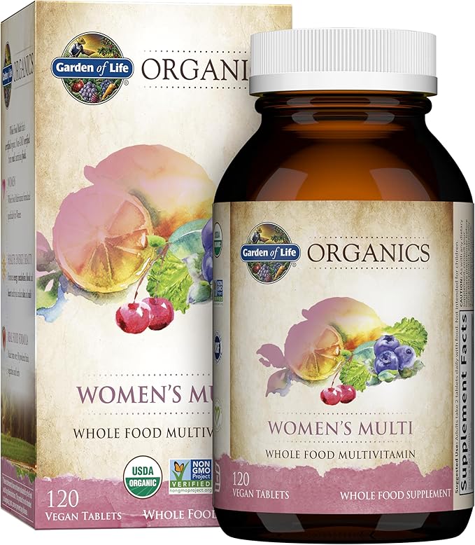 Garden of Life Women's Multivitamin and Plant Calcium with Vitamin D3 and K2 120 Tablets and 60 Tablets