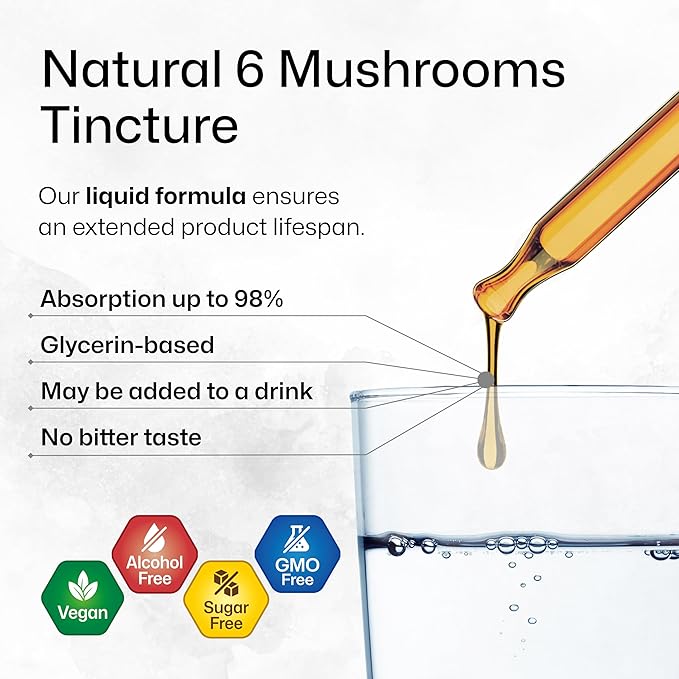 BIO KRAUTER CoQ10 90 Gummies &amp 6 Mushrooms Tincture 4 Fl. Oz.