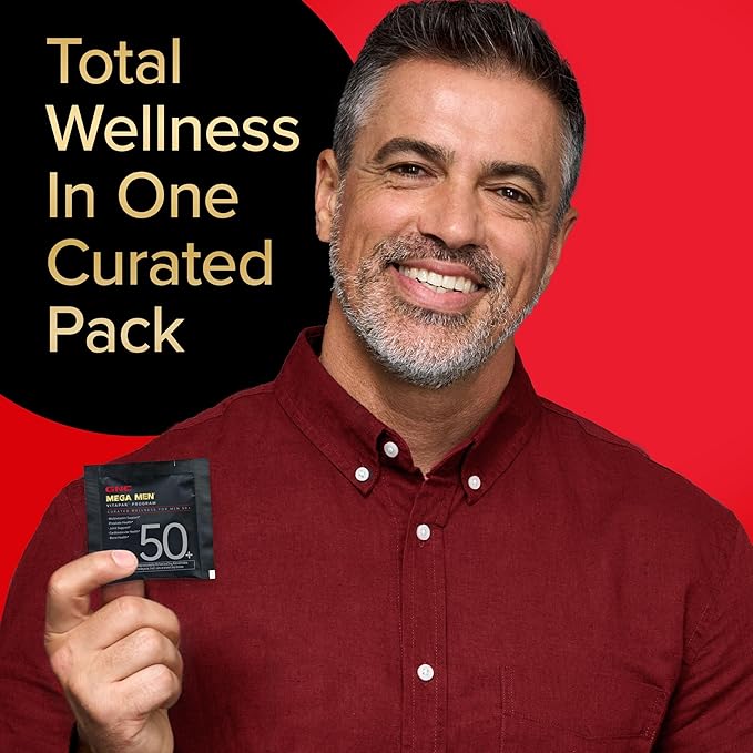 GNC Mega Men 50+ Vitapak 5-in-1 Multivitamin Pack Energy Production Men's Health 30 Servings