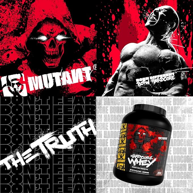 Mutant Hardcore WHEY | 100% Pure Whey Protein | 24g Protein Fast-digesting whey Protein Isolate Plus whey Protein hydrolysate | 70 Servings | 5 LB | Cookies &amp Cream