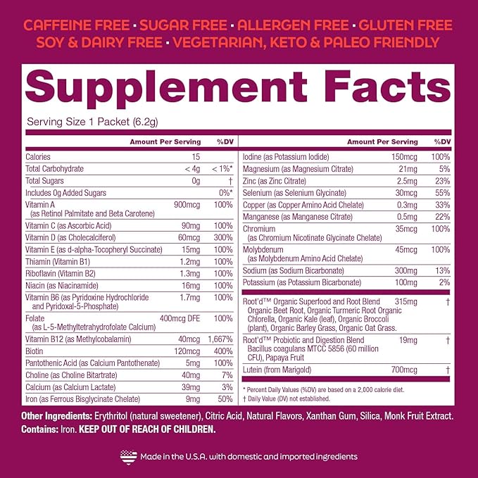 Root'd His &amp Her Multivitamin Powder Bundle with 3X Electrolytes