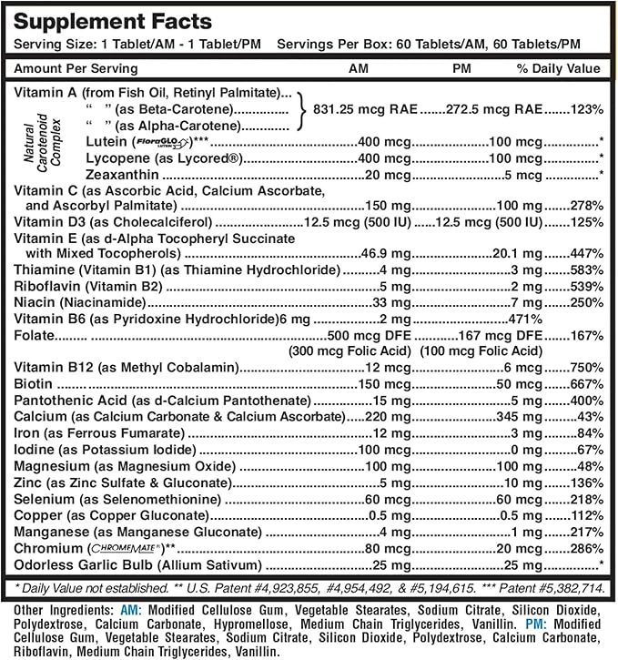 MDR Fitness Tabs Patented AM/PM Multivitamin for Women – Doctor Formulated Daily Supplement Supporting Energy ATP &amp NAD Production Fitness Immunity &amp Healthy Aging – Gluten Free – 2 Month S