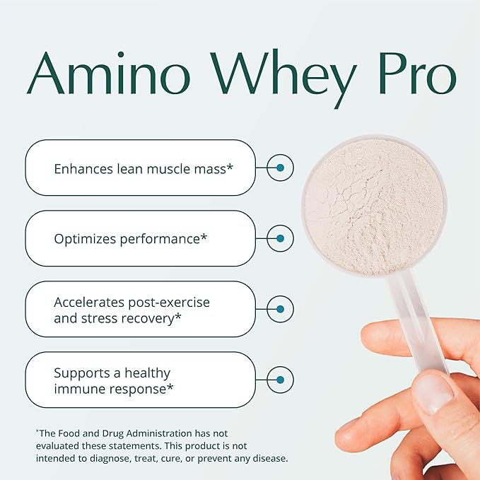 Natura Health Products Amino Whey Pro Advantage™ - Grass-Fed Whey Protein with HMB Creatine L-Glutamine. Clean Ingredients for Muscle Growth Recovery (8 Grams of Protein per Scoop - 30 Servings)