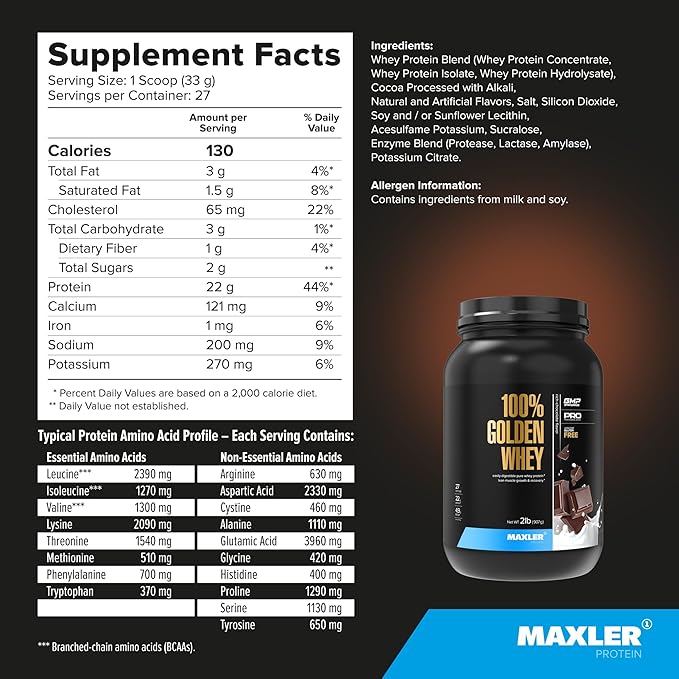 Maxler 100% Golden Whey Vanilla Ice Cream &amp Rich Chocolate Bundle