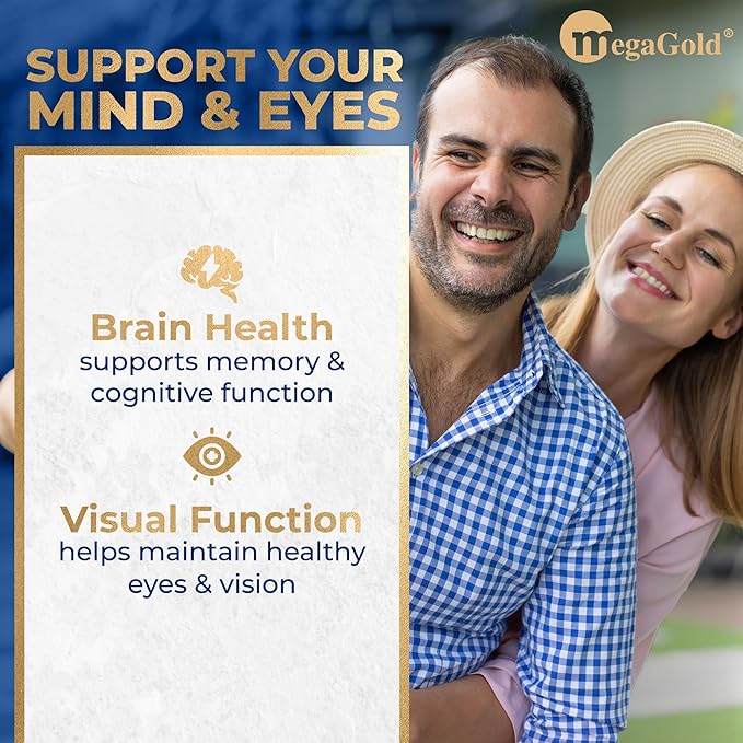 DHA 1000 Fish Oil Omega 3 Supplement - High DHA &amp 1000mg of Omega-3 Fatty Acids Burpless Fish Oil Capsules for Men and Women Supports Brain and Eye Health* - 60 Count Mini Softgels