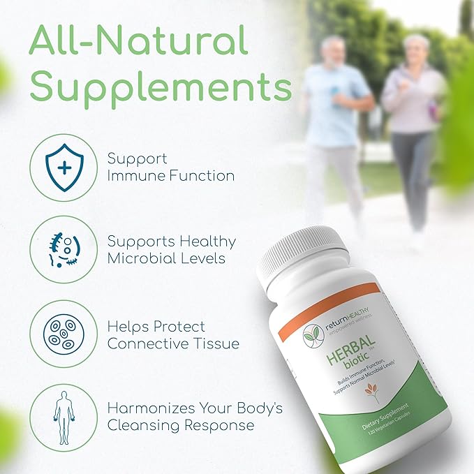 Herbal Biotic Immune Support Vitamins Natural Immune System Booster for Adults Immune Support Supplement Enriched with Cat’s Claw for Probiotic Balance Digestive Health 120 Vegan Capsules