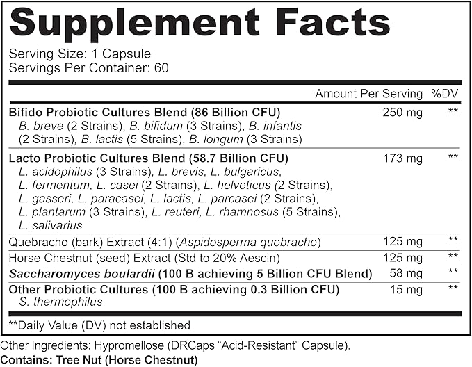 LIVELY VITAMIN CO. Great Guts Probiotic - 150 Billion CFU Probiotic - Balance Gut Microbiome GI Tract Inflammation Indigestion Reflux Upset Stomach &amp Diarrhea - 60 Caps