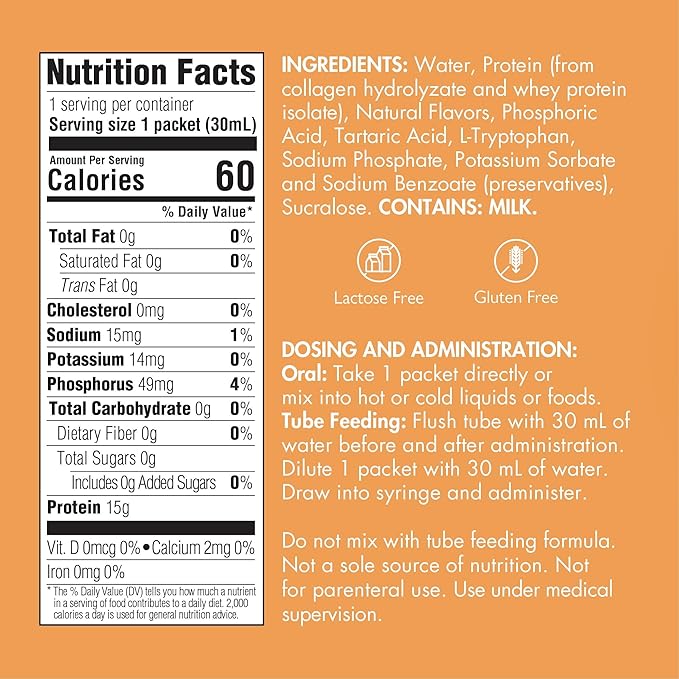 Medtrition NoCarb Neutral Liquid Energy Packets